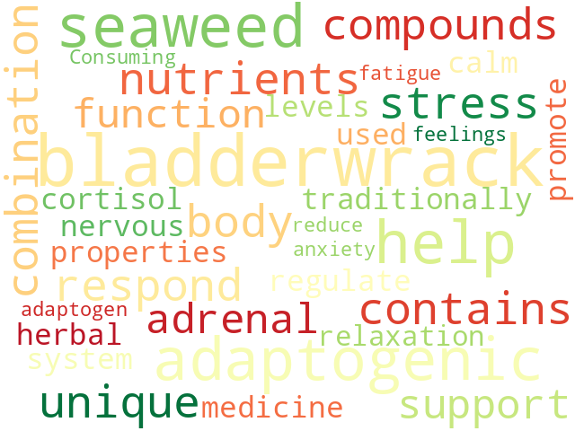 Word Cloud for bladderwrack