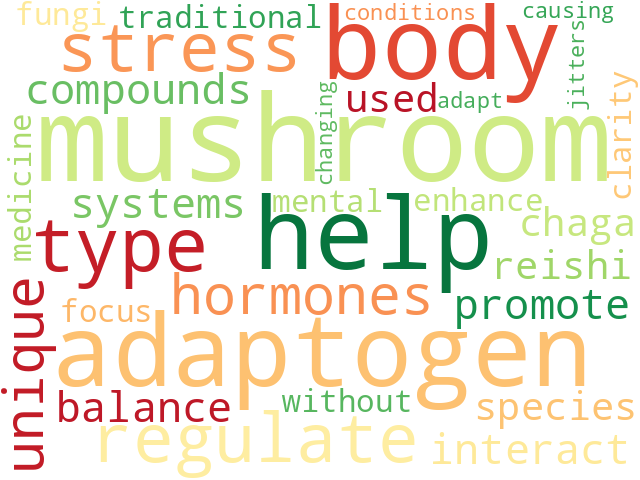 Word Cloud for mushroom