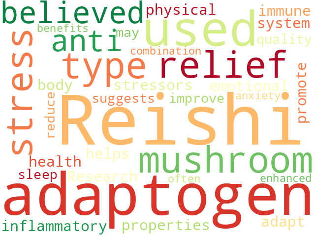 Word Cloud for reishi