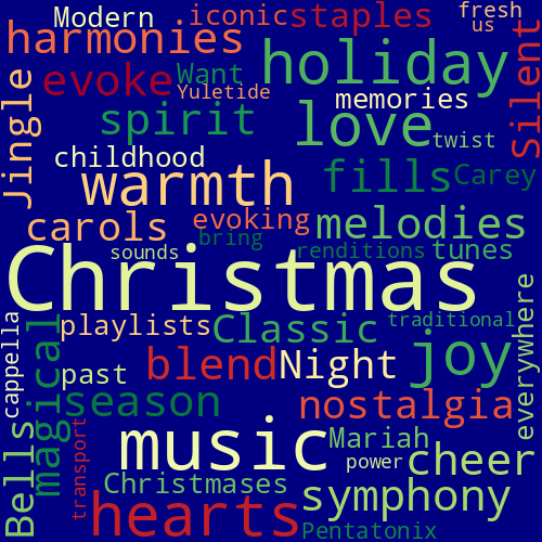 Word Cloud for music