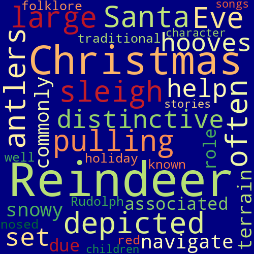Word Cloud for reindeer