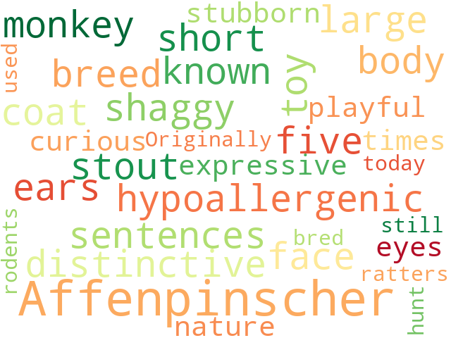 Word Cloud for affenpinscher