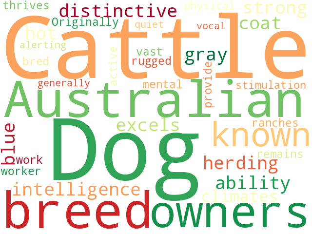 Word Cloud for australian_cattle_dog
