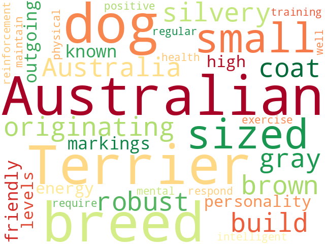 Word Cloud for australian_terrier