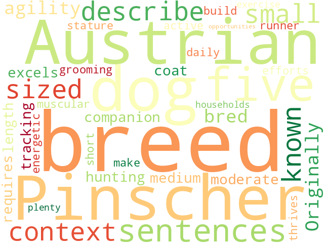 Word Cloud for austrian_pinscher