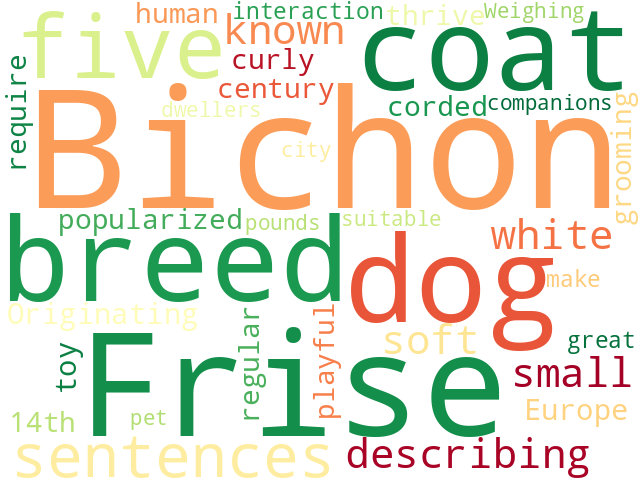 Word Cloud for bichon_frise