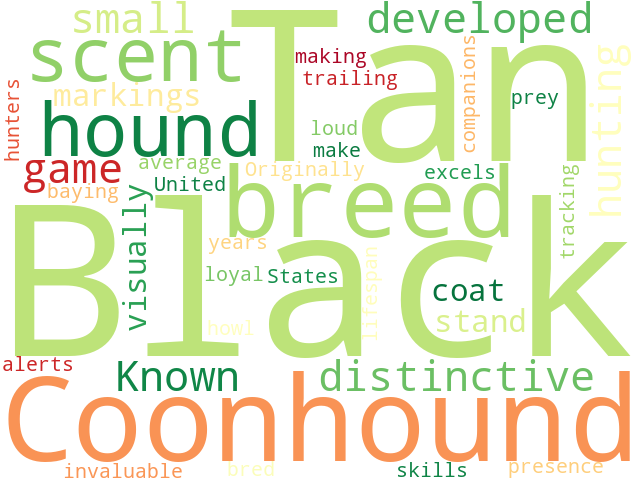 Word Cloud for black_and_tan_coonhound