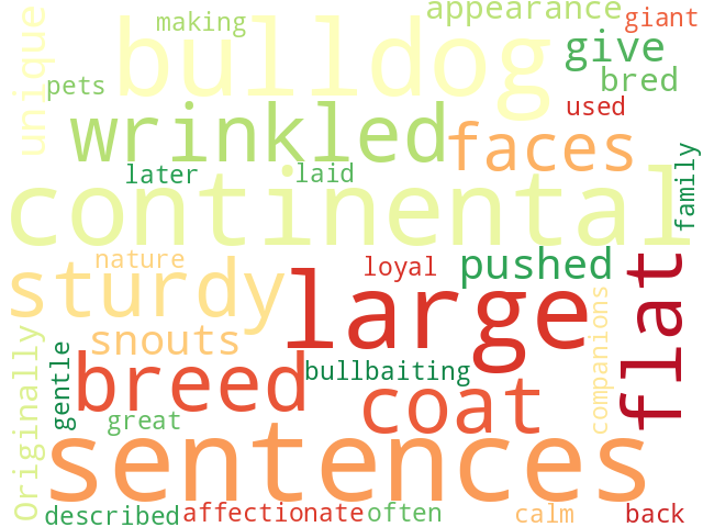 Word Cloud for continental_bulldog