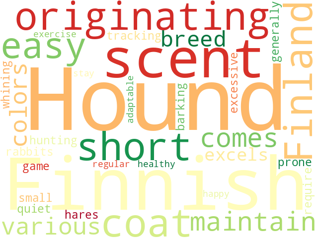 Word Cloud for finnish_hound