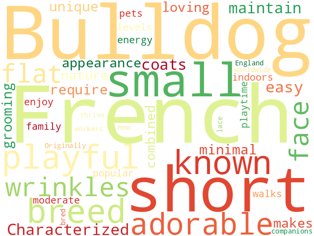 Word Cloud for french_bulldog