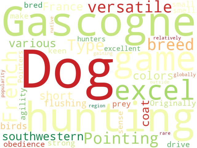 Word Cloud for french_pointing_dog_gascogne_type