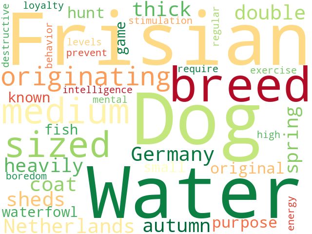 Word Cloud for frisian_water_dog