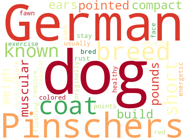 Word Cloud for german_pinscher
