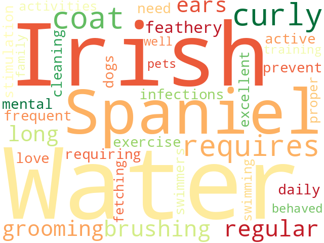 Word Cloud for irish_water_spaniel