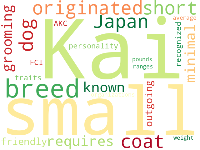 Word Cloud for kai