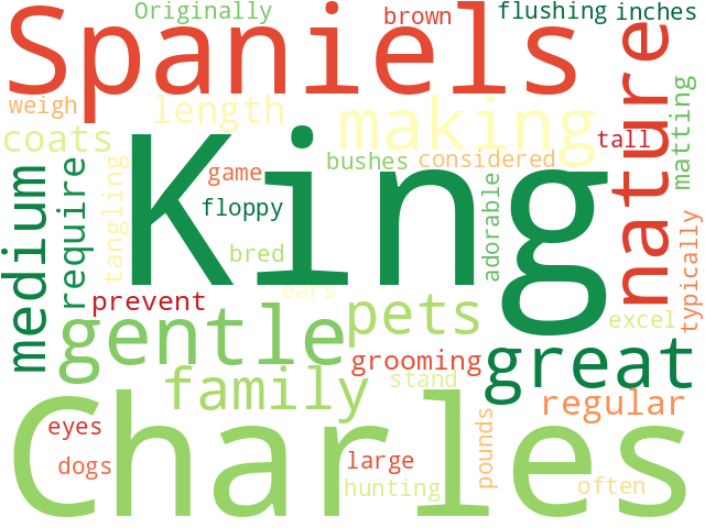 Word Cloud for king_charles_spaniel