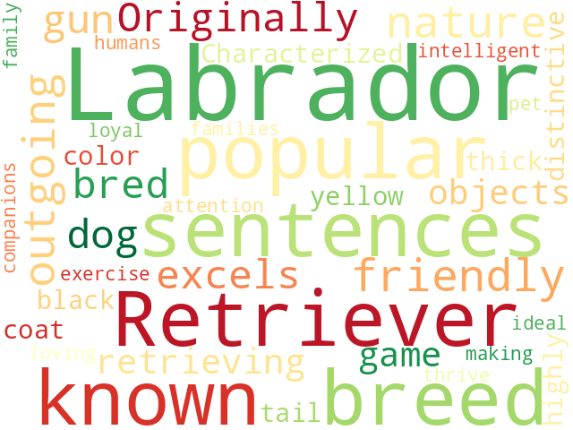 Word Cloud for labrador_retriever