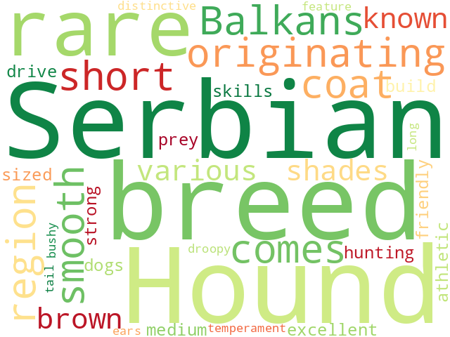 Word Cloud for serbian_hound