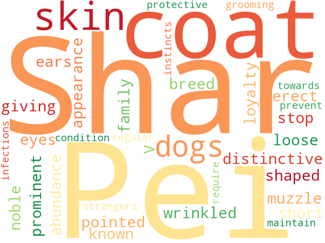 Word Cloud for shar_pei