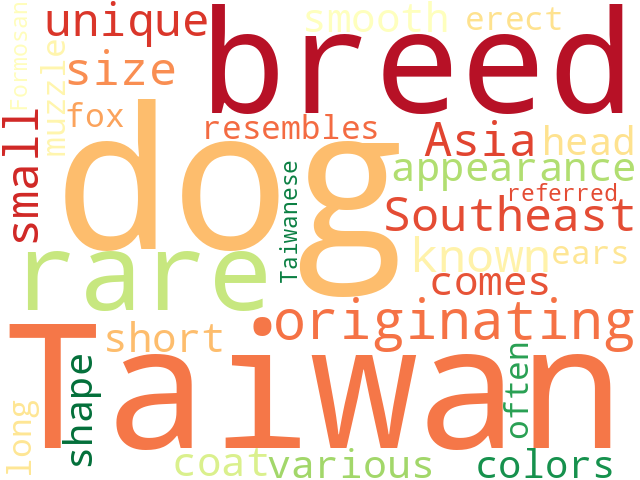 Word Cloud for taiwan_dog