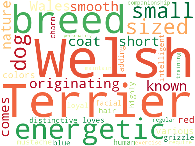 Word Cloud for welsh_terrier