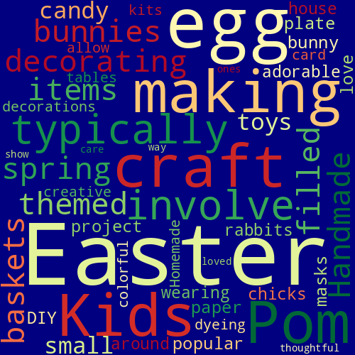 Word Cloud for crafts