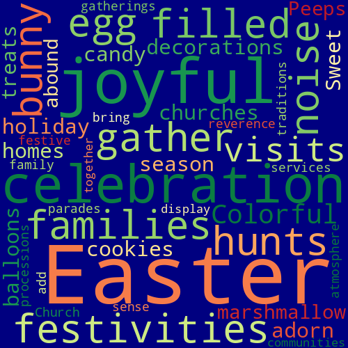 Word Cloud for festive