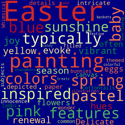 Word Cloud for painting