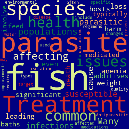 Word Cloud for fish_parasite_treatment