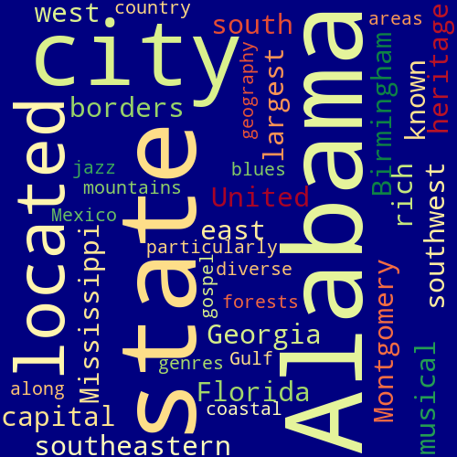Word Cloud for alabama