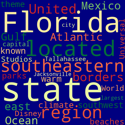 Word Cloud for florida