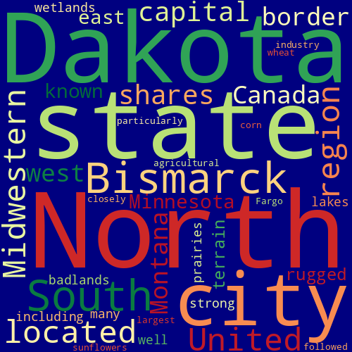 Word Cloud for north_dakota