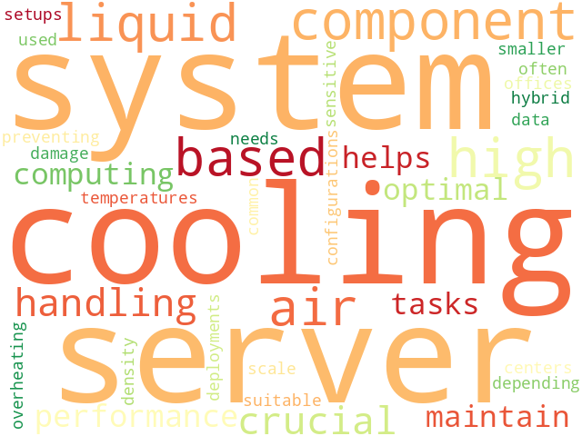 Word Cloud for cooling_system