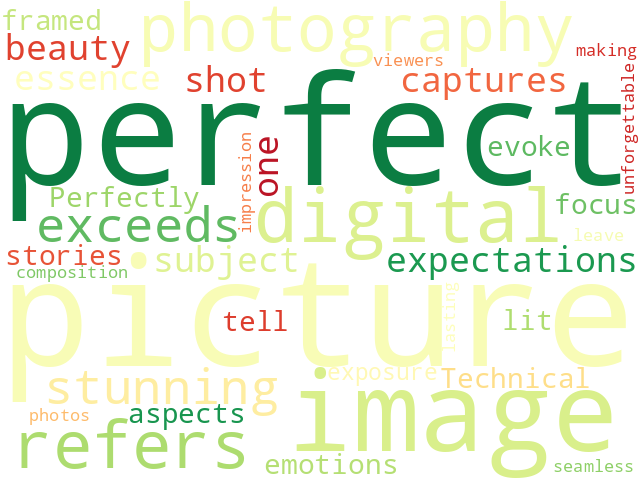 Word Cloud for picture_perfect