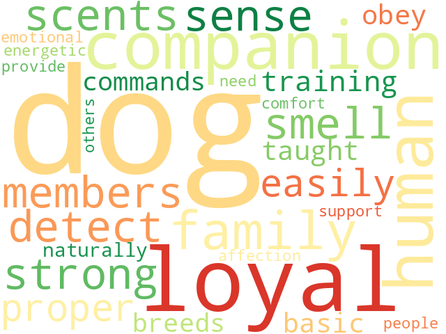 Word Cloud for animal