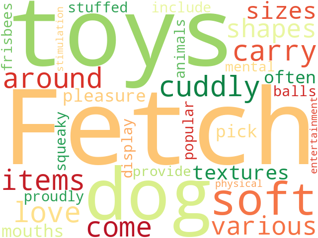Word Cloud for fetch_toys