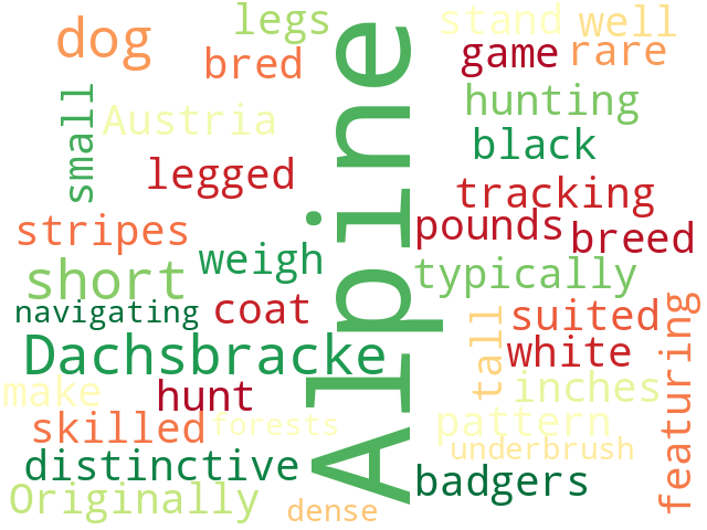 Word Cloud for alpine_dachsbracke