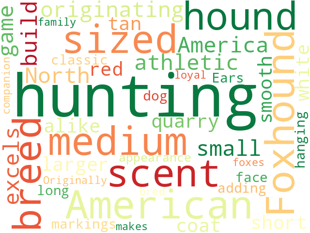 Word Cloud for american_foxhound