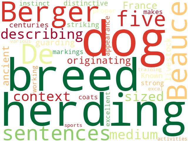 Word Cloud for berger_de_beauce