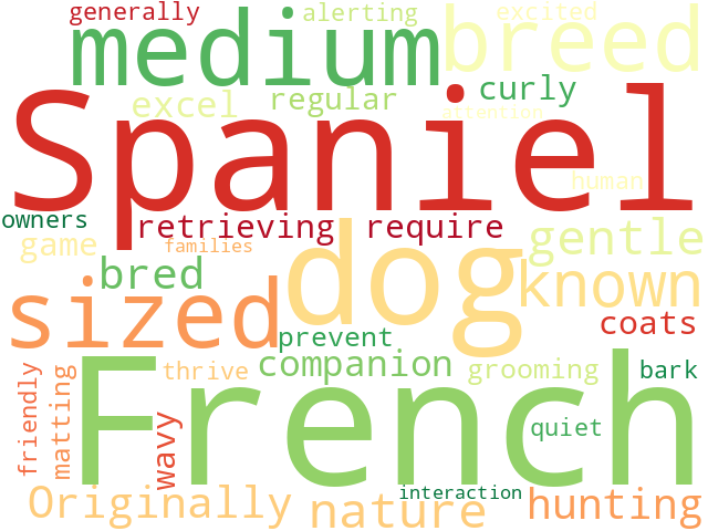 Word Cloud for french_spaniel
