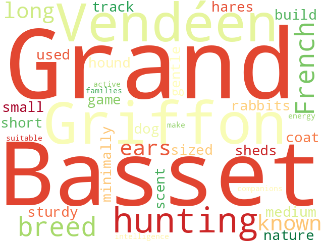 Word Cloud for grand_basset_griffon_vendeen