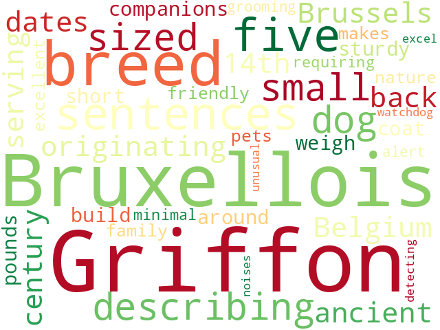 Word Cloud for griffon_bruxellois