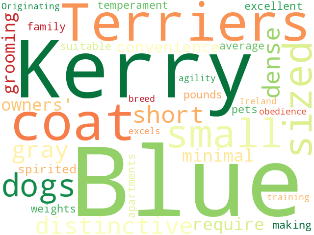 Word Cloud for kerry_blue_terrier
