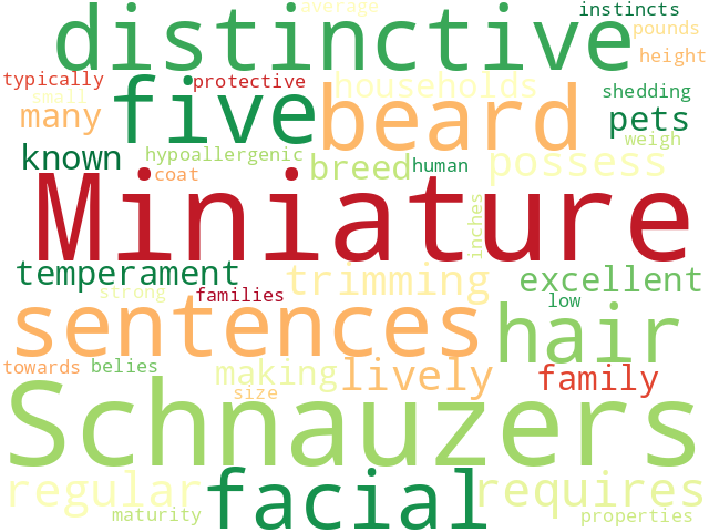 Word Cloud for miniature_schnauzer