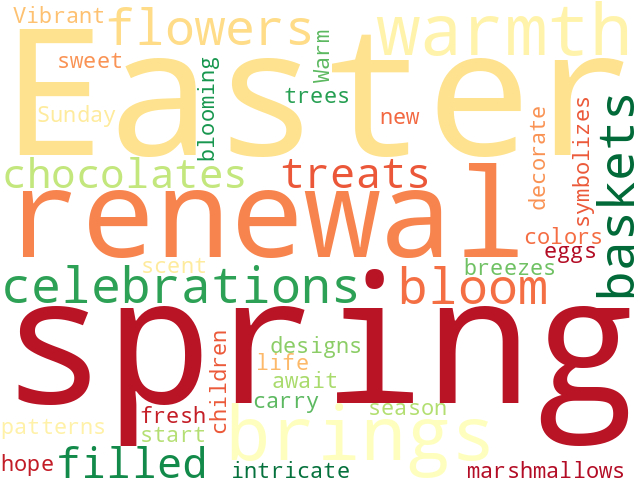 Word Cloud for spring
