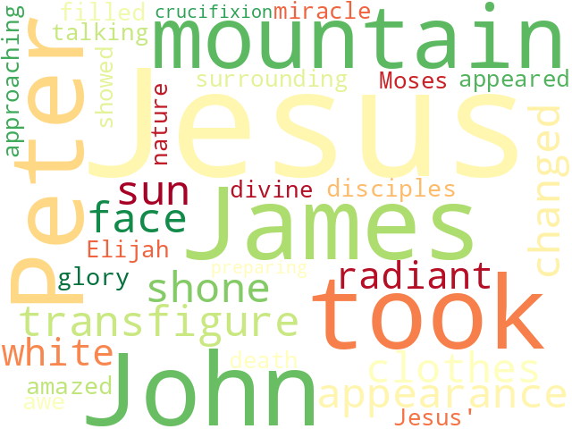 Word Cloud for transfiguration