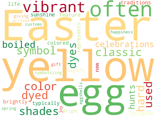 Word Cloud for yellow