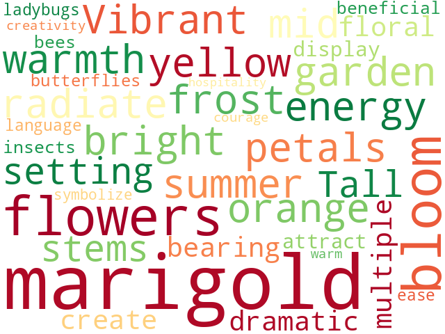 Word Cloud for marigold