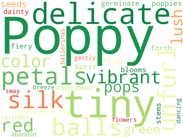 Word Cloud for poppy