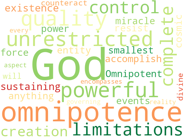 Word Cloud for omnipotence